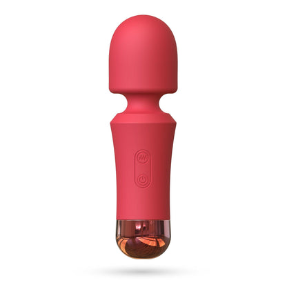 Mini Vibrator Wand Reincarcabil, Masaj si Relaxare Discreta, Crushious Wanda, Rosu - Amoroso