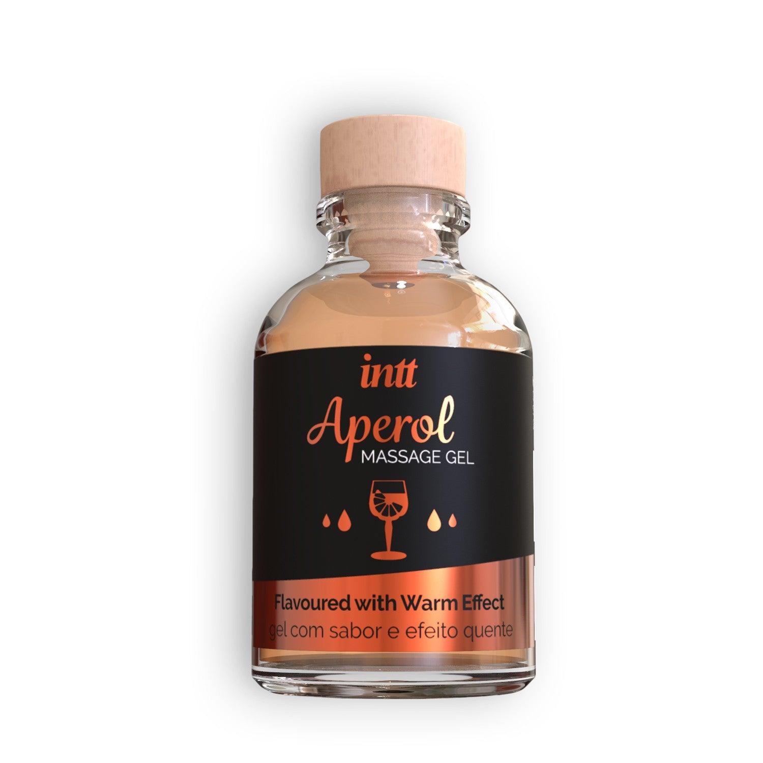 Gel de Masaj Comestibil cu Efect de Incalzire, Aroma Delicioasa de Aperol, Intt Aperol, 30 ml - Amoroso