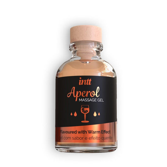 Gel de Masaj Comestibil cu Efect de Incalzire, Aroma Delicioasa de Aperol, Intt Aperol, 30 ml - Amoroso