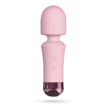 Mini Vibrator Wand Reincarcabil, Masaj si Relaxare Discreta, Crushious Wanda, Roz - Amoroso