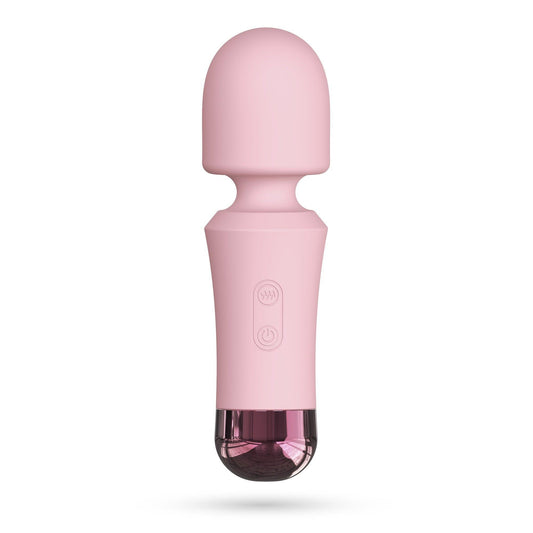 Mini Vibrator Wand Reincarcabil, Masaj si Relaxare Discreta, Crushious Wanda, Roz - Amoroso