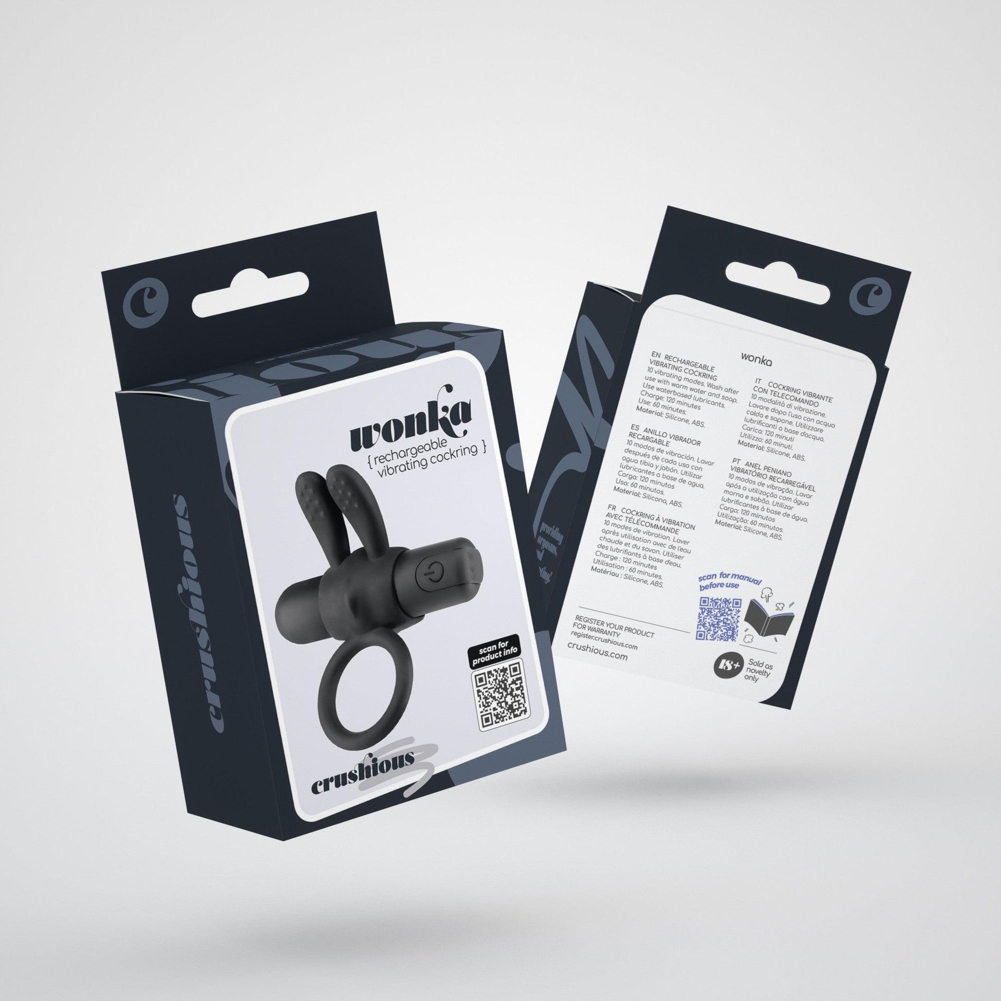 Inel Penian Vibrator cu 10 Moduri de Vibratie, Reincarcabil pentru Placere Intensa si Confort Superior, Negru - Amoroso