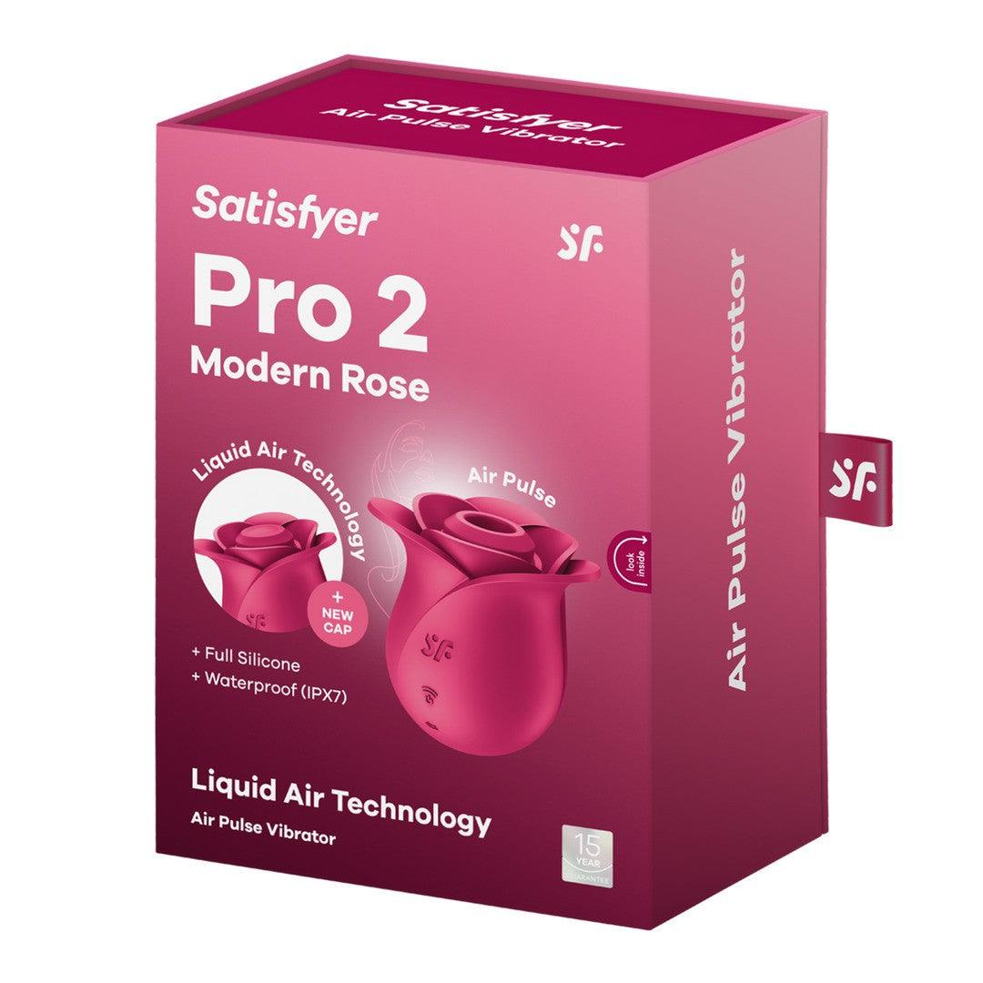 Vibrator Air Pulse cu Tehnologie Liquid Air, Design Elegant de Trandafir, Satisfyer Pro 2 Modern Rose - Amoroso