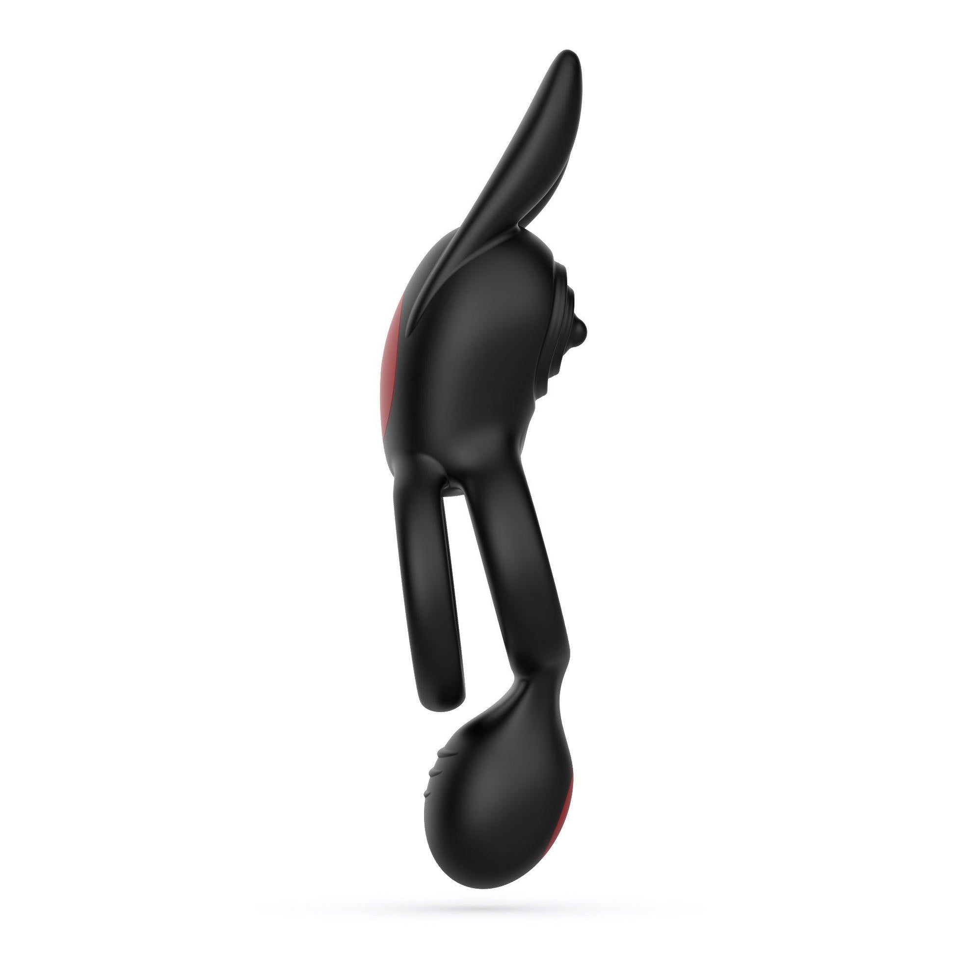 Inel Vibrator Dublu cu Telecomanda, Stimulare Intensa pentru Ambii Parteneri, Crushious Dingo, Negru - Amoroso