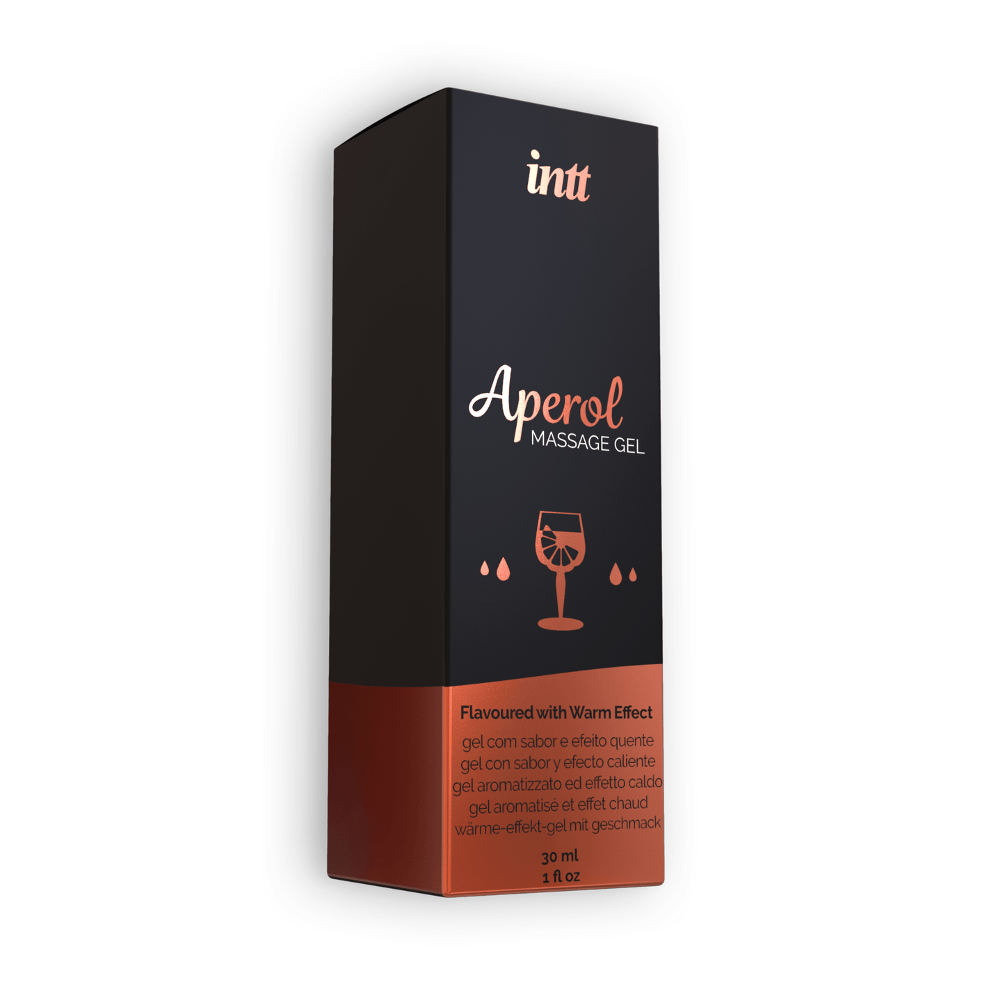 Gel de Masaj Comestibil cu Efect de Incalzire, Aroma Delicioasa de Aperol, Intt Aperol, 30 ml - Amoroso