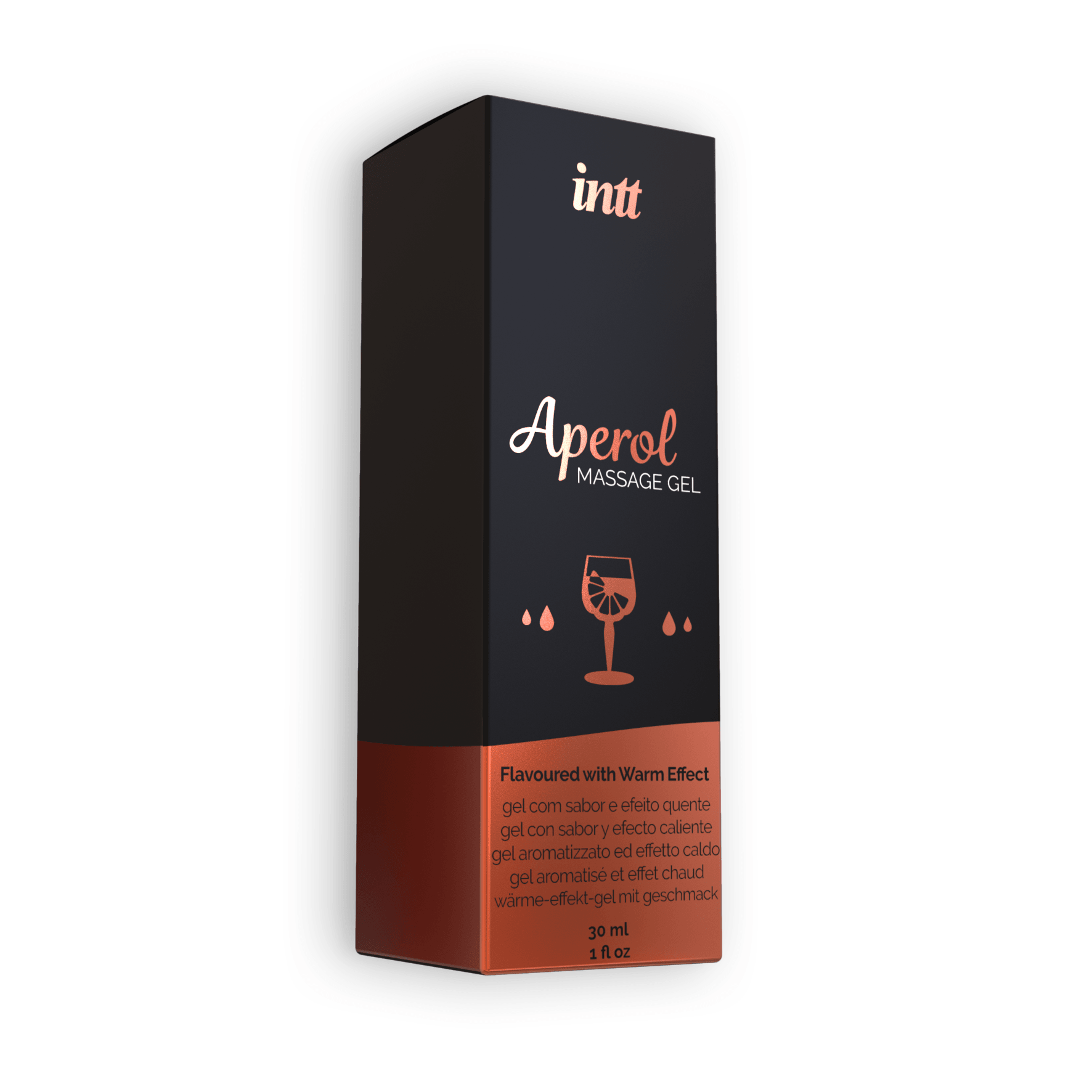 Gel de Masaj Comestibil cu Efect de Incalzire, Aroma Delicioasa de Aperol, Intt Aperol, 30 ml - Amoroso