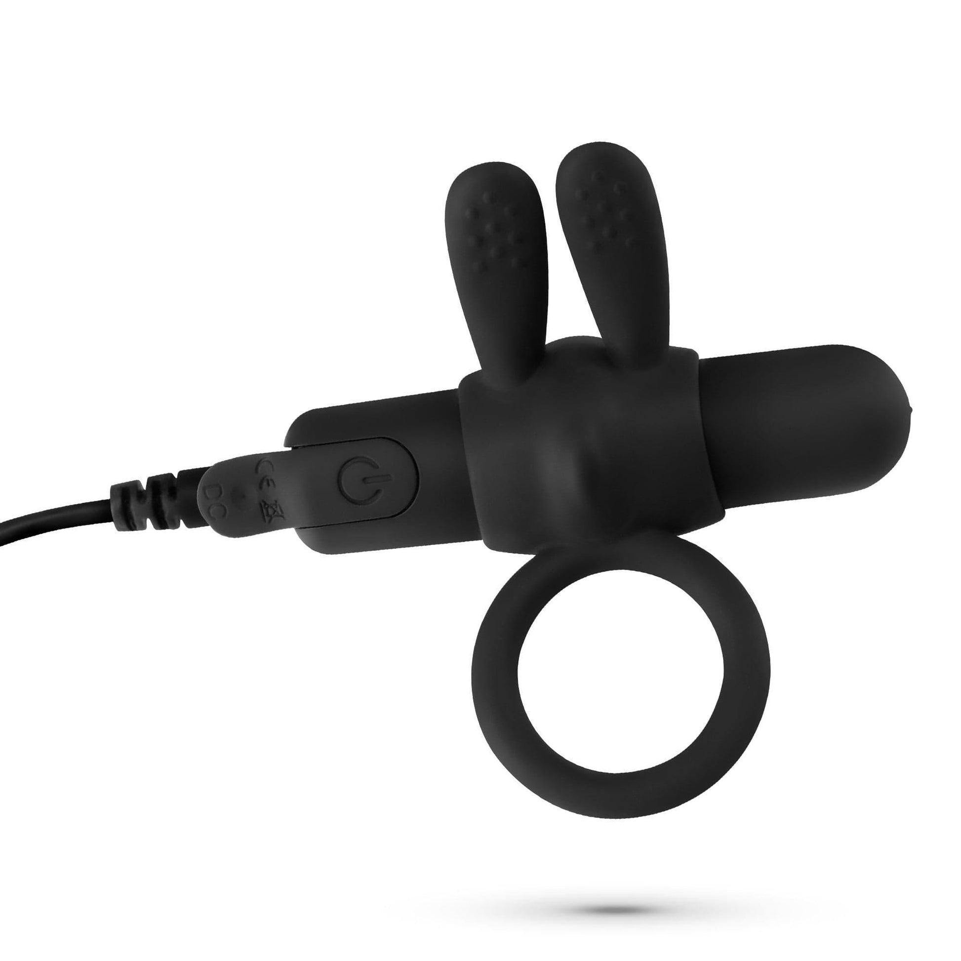 Inel Penian Vibrator cu 10 Moduri de Vibratie, Reincarcabil pentru Placere Intensa si Confort Superior, Negru - Amoroso