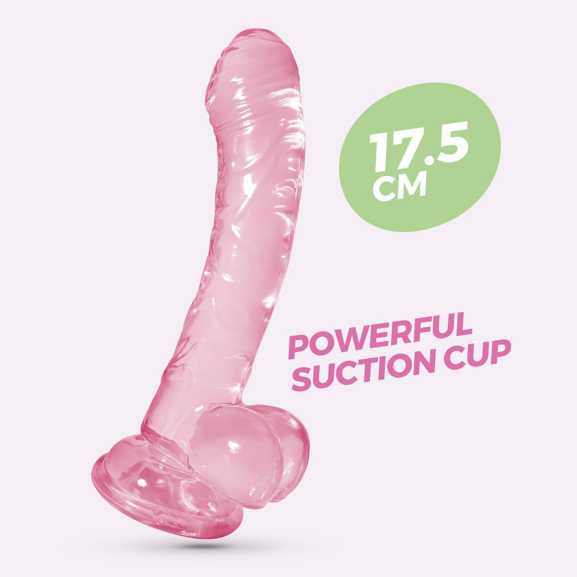 Dildo Ultra-Flexibil cu Ventuza pentru Placere Maxima, Crushious Hudini, Roz - Amoroso