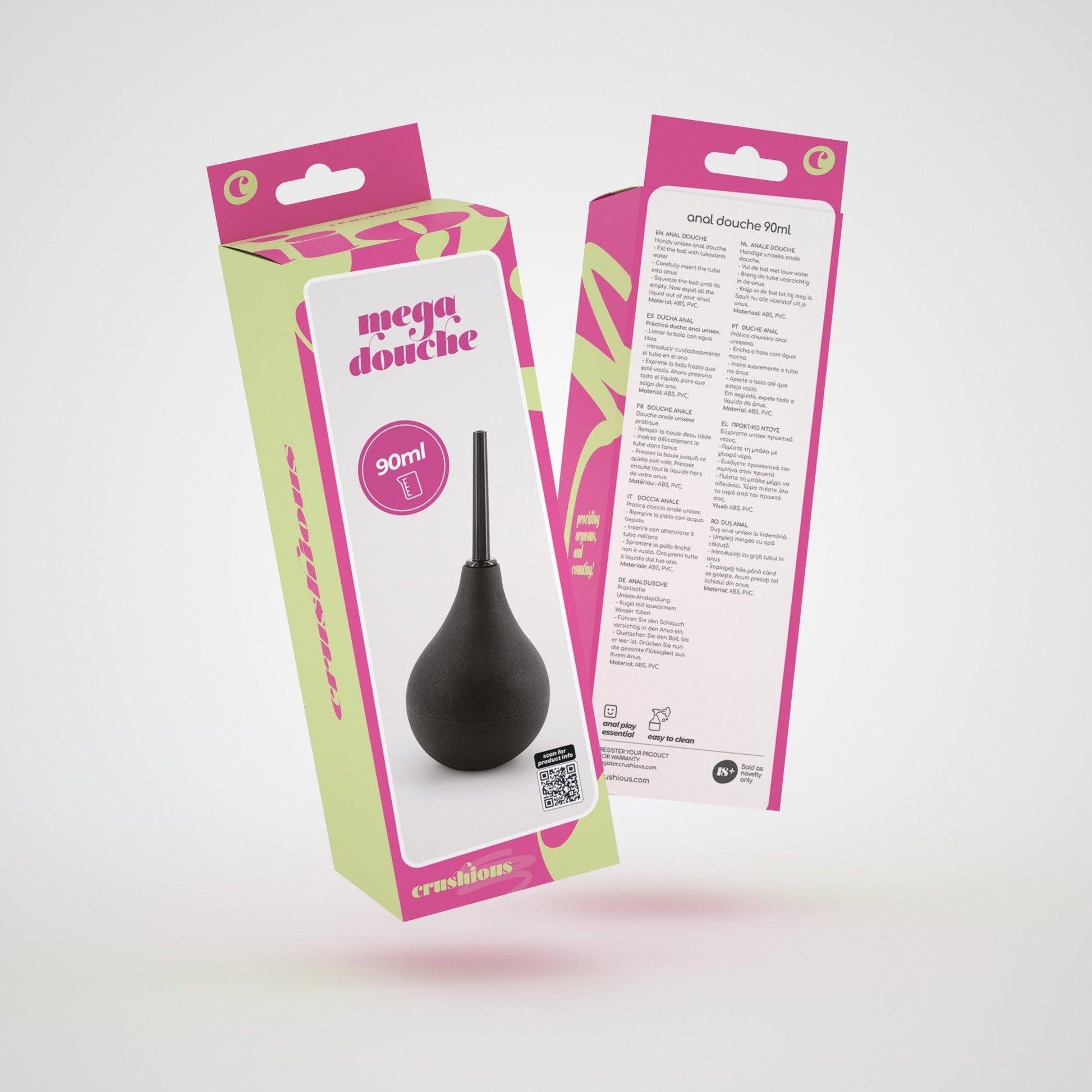 Irigator Anal Crushious Mega Douche, Curatare Eficienta si Delicata pentru Igiena Intima Perfecta, 90 ml - Amoroso