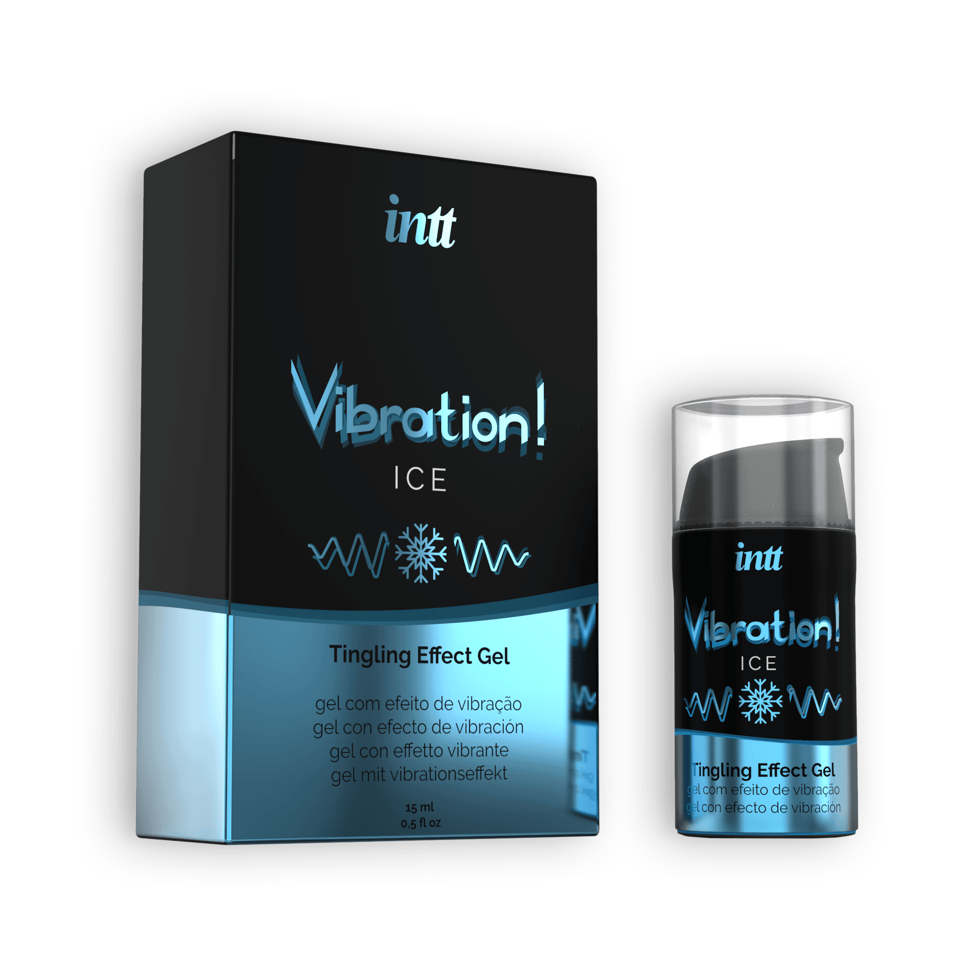 Gel Stimulator cu Efect de Vibratie si Racorire, Unisex, pentru Placere Intensa, INTT Vibration Ice, 15ml - Amoroso