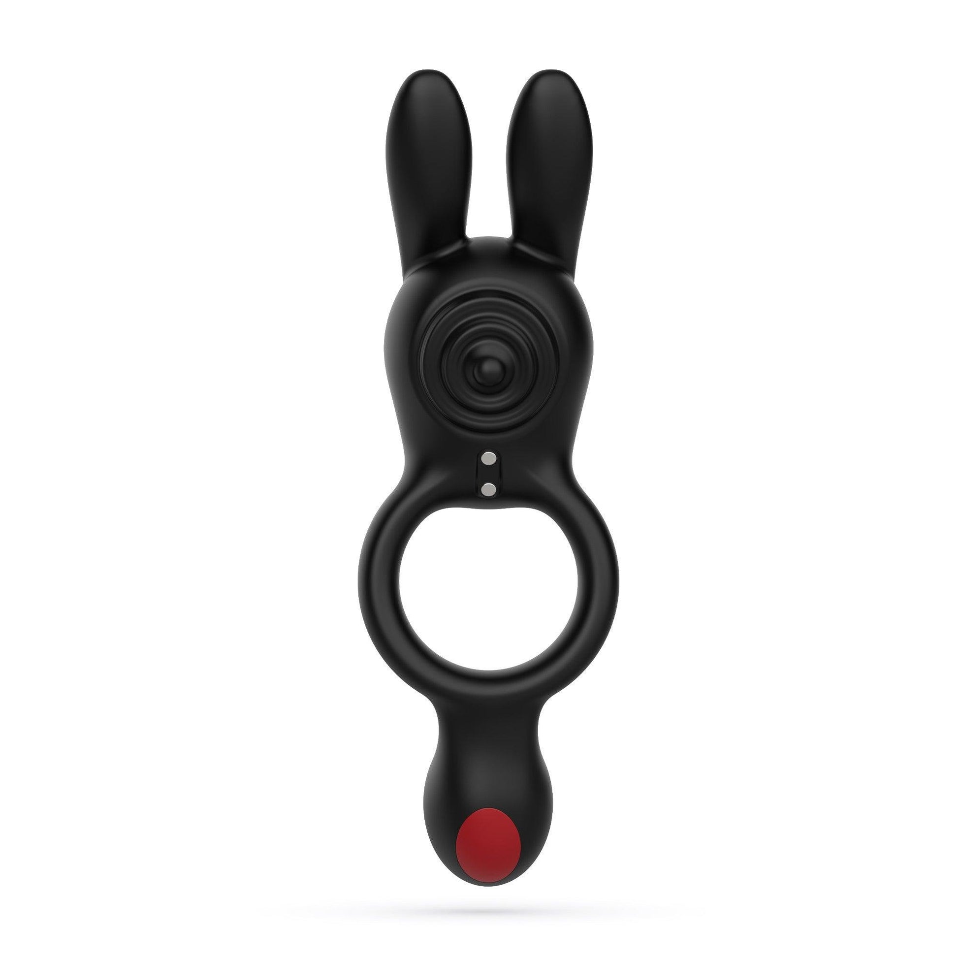 Inel Vibrator Dublu cu Telecomanda, Stimulare Intensa pentru Ambii Parteneri, Crushious Dingo, Negru - Amoroso