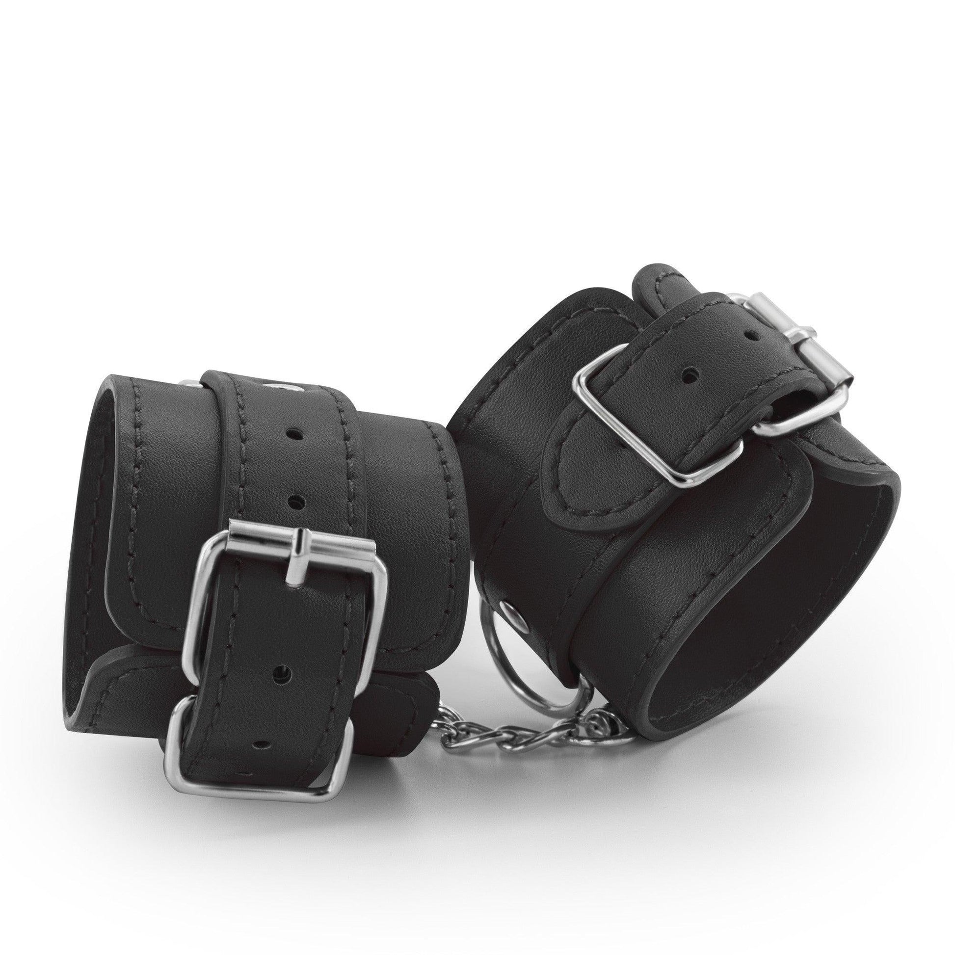 Catuse BDSM din Piele Ecologica "Bondage Love", Eleganta si Control in Momentele Intime, Crushious, Negru - Amoroso