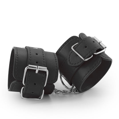 Catuse BDSM din Piele Ecologica "Bondage Love", Eleganta si Control in Momentele Intime, Crushious, Negru - Amoroso