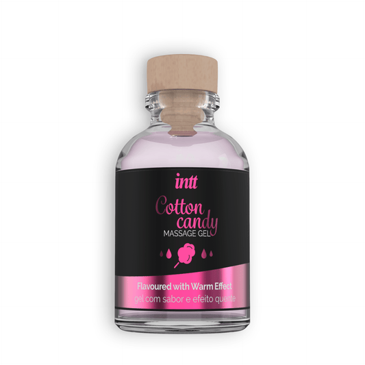 Gel de Masaj Comestibil cu Efect de Incalzire, Aroma Delicioasa de Vata de Zahar, Intt Cotton Candy, 30 ml - Amoroso