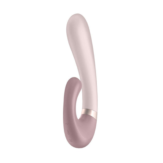 Vibrator cu Functie de Incalzire, Control prin Aplicatie, Placeri Supreme, Satisfyer Heat Wave, Roz - Amoroso