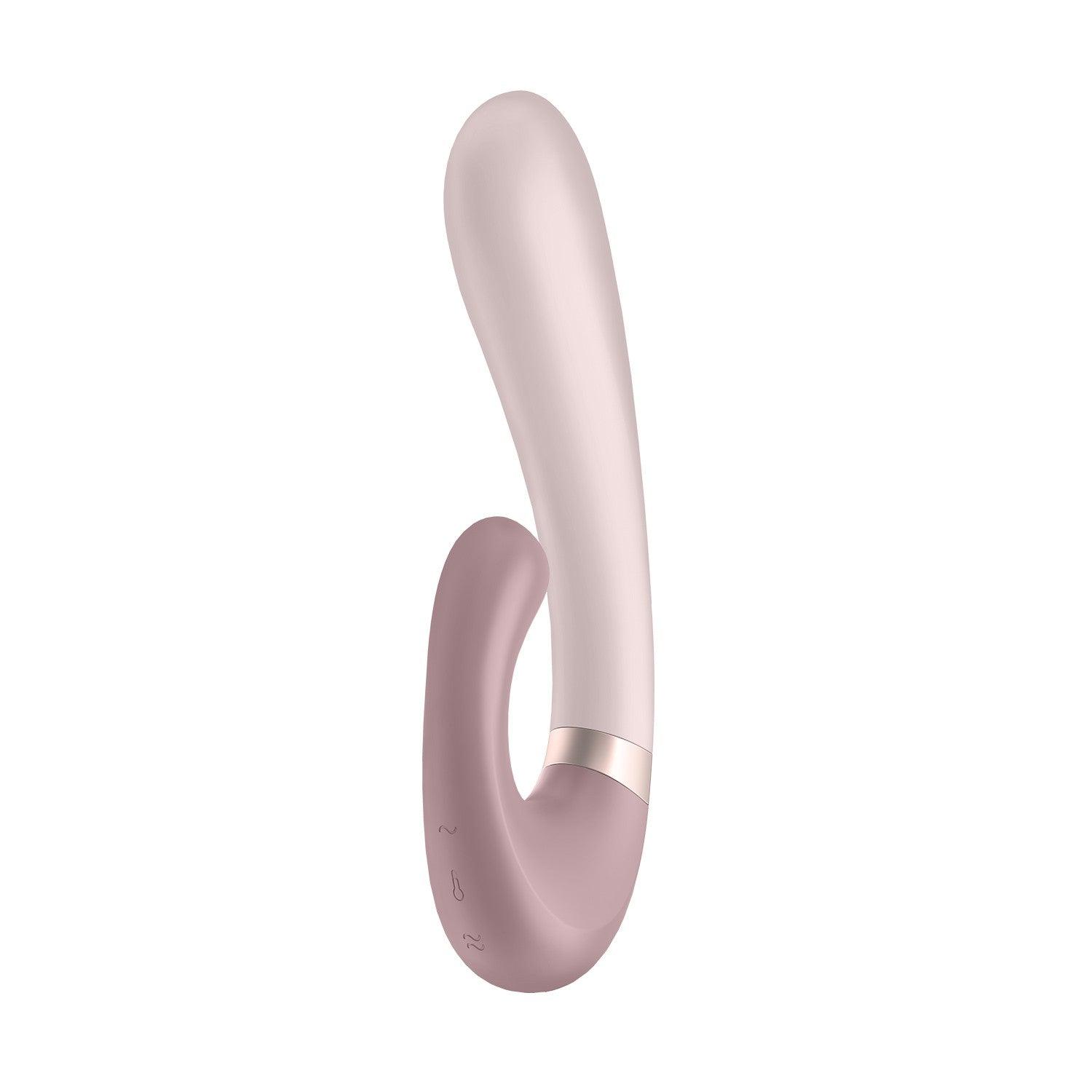 Vibrator cu Functie de Incalzire, Control prin Aplicatie, Placeri Supreme, Satisfyer Heat Wave, Roz - Amoroso