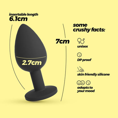 Plug Anal Mic cu 4 Bijuterii Schimbabile, Eleganta si Versatilitate, 7x2.7 cm, Crushious Camileo, Multicolor - Amoroso