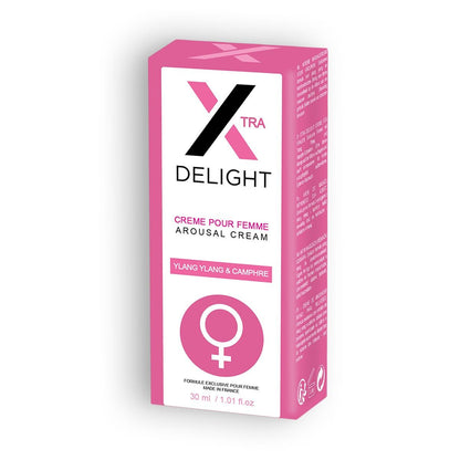Crema Stimulare Clitoris X Delight , Intensificator de Placere cu Ylang Ylang & Camfor, Ruf, 30 ml - Amoroso