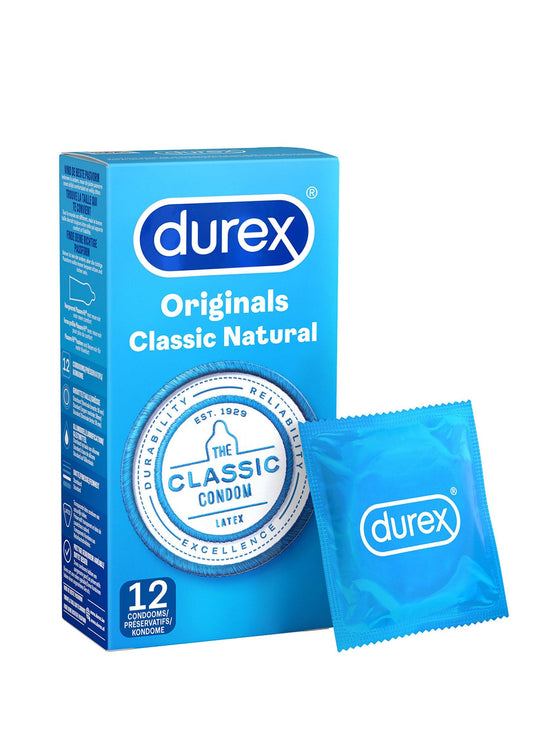 Prezervative Durex Originals Classic Natural, Protectie si Confort De Necontestat, 12 bucati - Amoroso