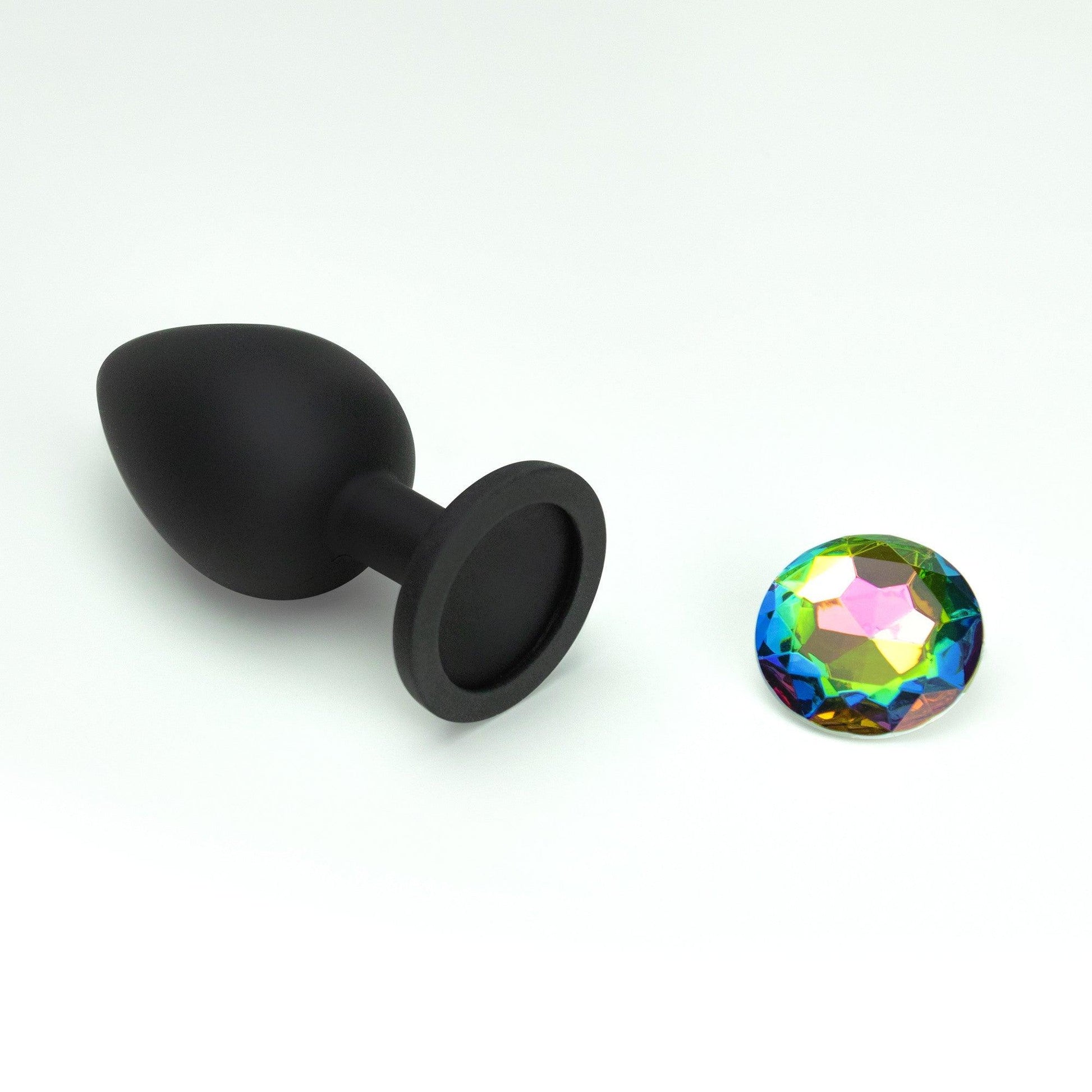 Plug Anal Mic cu 4 Bijuterii Schimbabile, Eleganta si Versatilitate, 7x2.7 cm, Crushious Camileo, Multicolor - Amoroso