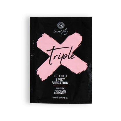 Gel Stimulant Triple X, Racoare, Caldura si Vibratie pentru Placere Maxima, Unisex - Amoroso