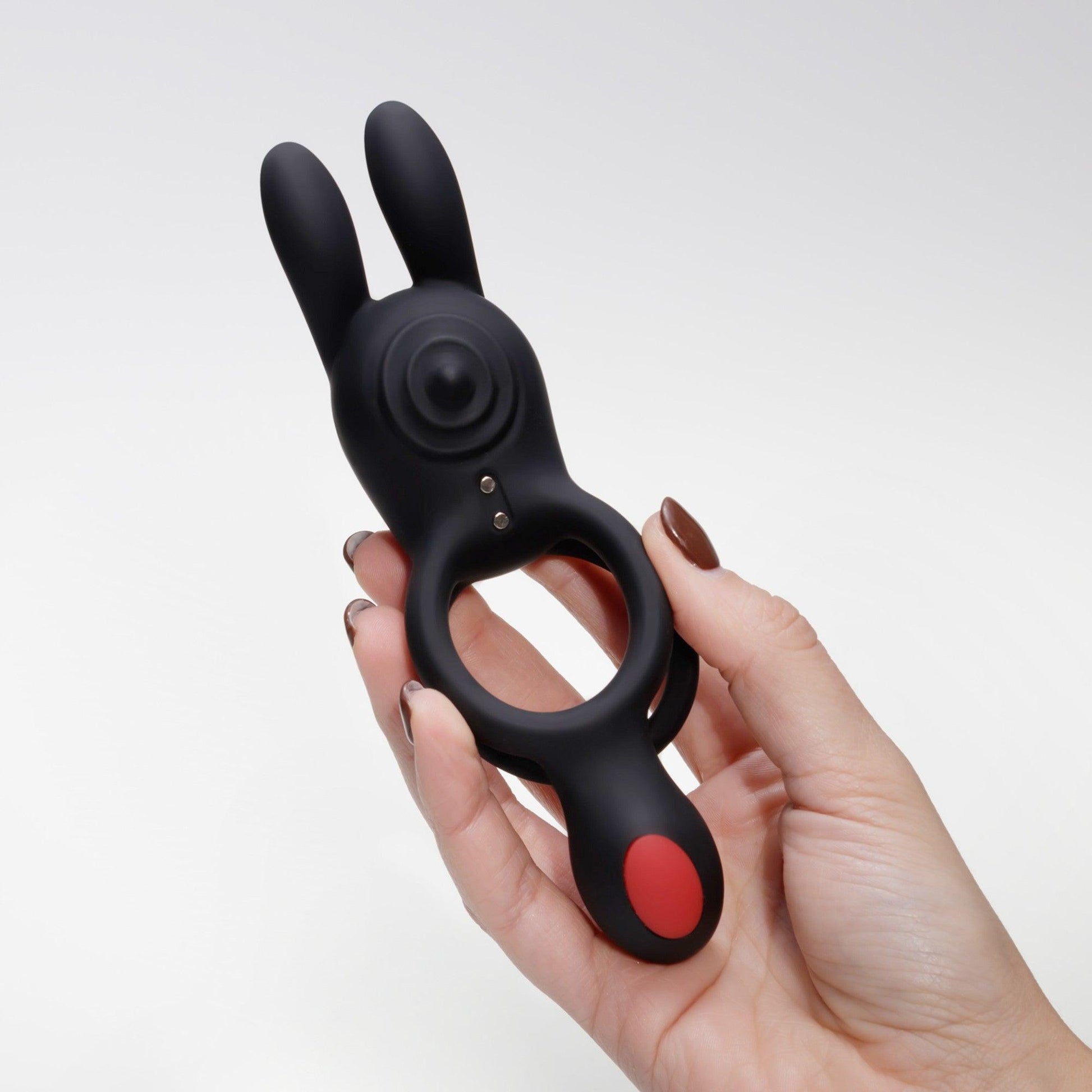 Inel Vibrator Dublu cu Telecomanda, Stimulare Intensa pentru Ambii Parteneri, Crushious Dingo, Negru - Amoroso