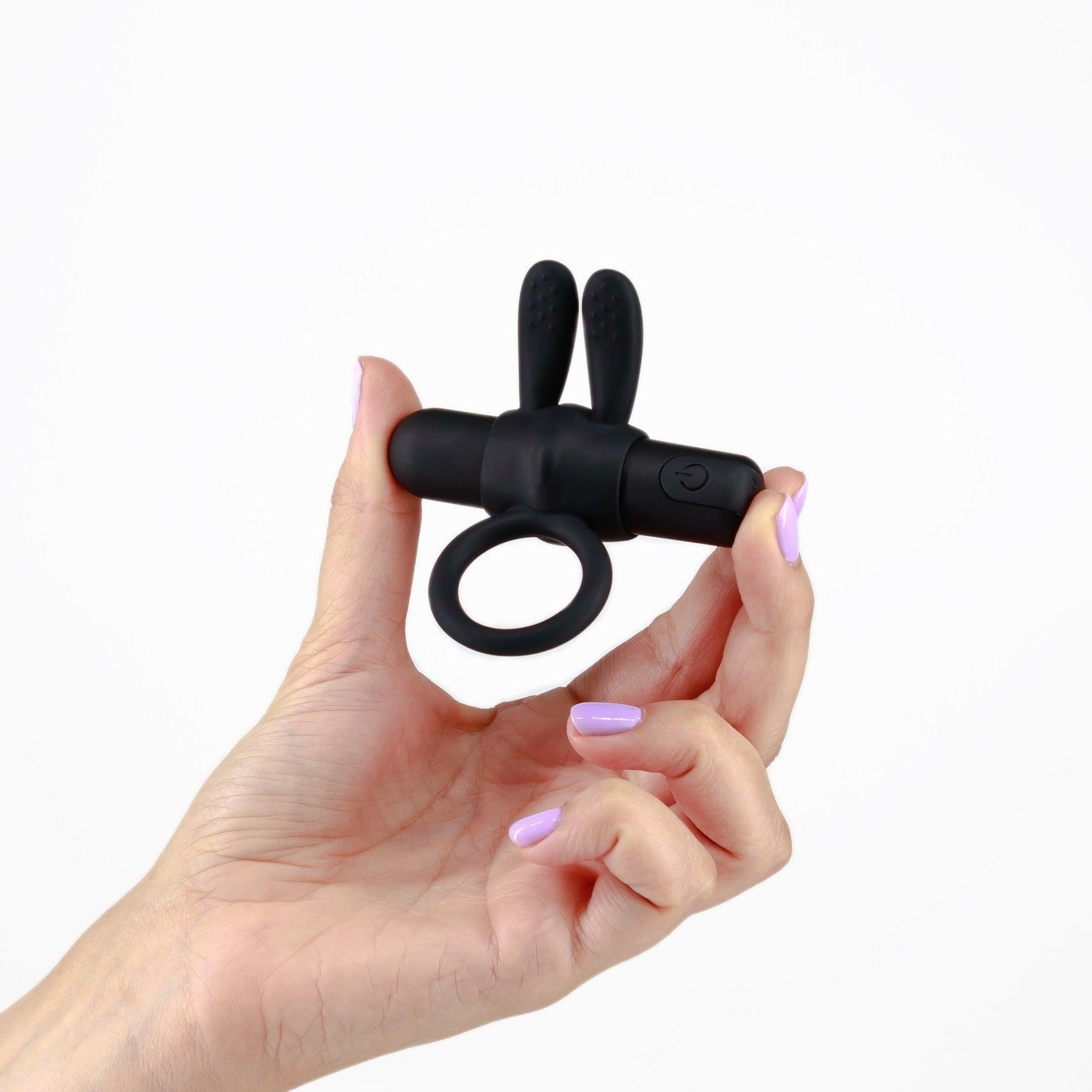 Inel Penian Vibrator cu 10 Moduri de Vibratie, Reincarcabil pentru Placere Intensa si Confort Superior, Negru - Amoroso