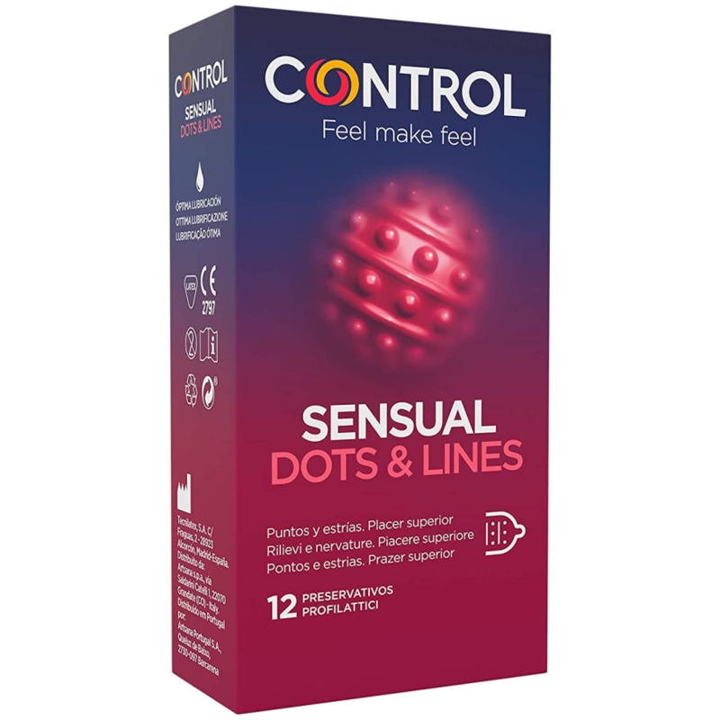 Control Sensual Dots si Lines – Prezervative 12 bucati