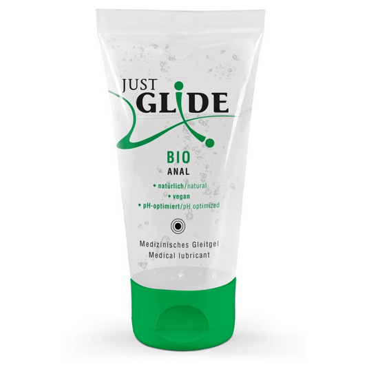 Just Glide Bio Anal Lubricant, 50 ml – Lubrifiant Natural pe Baza de Apa, Vegan si pH Optimizat