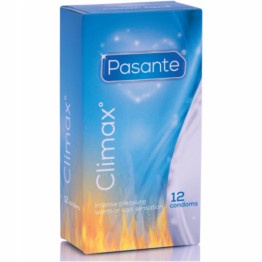 Pasante Climax – Prezervative cu Sensibilitate Intensificata si Efecte de Racire sau Incalzire, 12 Bucati