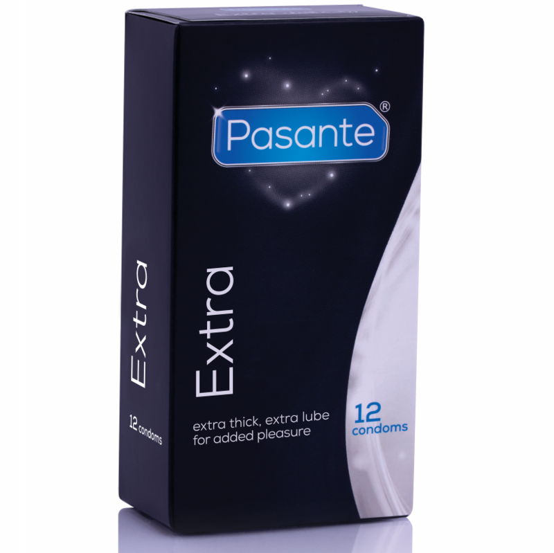 Pasante Extra – Prezervative Extra Groase si Extra Lubrifiate, 12 Bucati