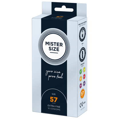 Prezervative Mister Size 57 Extra Fine, 10 bucati