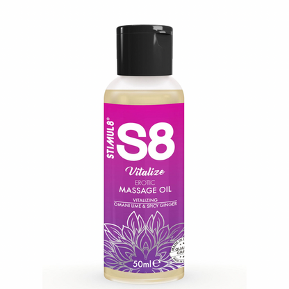 Ulei Erotic pentru Masaj, Lamaie Omana si Ghimbir Picant, S8 Vitalize, 50ml