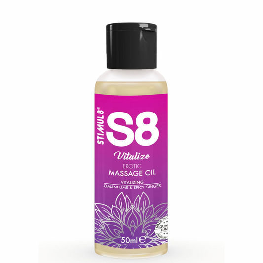 Ulei Erotic pentru Masaj, Lamaie Omana si Ghimbir Picant, S8 Vitalize, 50ml