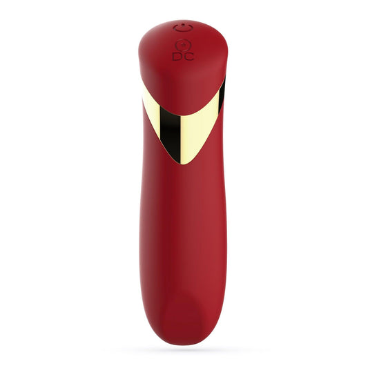 Vibrator Bullet Reincarcabil, Putere, Eleganta si Placere Discreta, Crushious, Rosu - Amoroso
