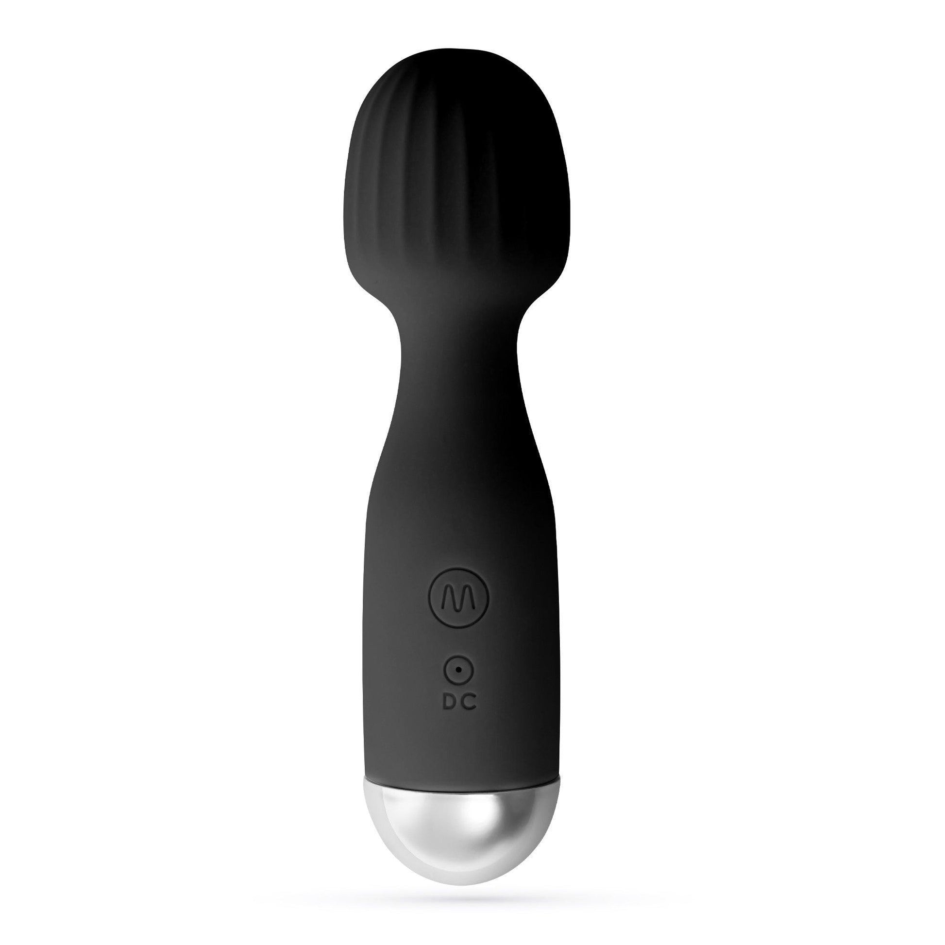Vibrator Reincarcabil Mini Wand, 10 Moduri de Vibratie, Design Compact si Puternic, Negru - Amoroso