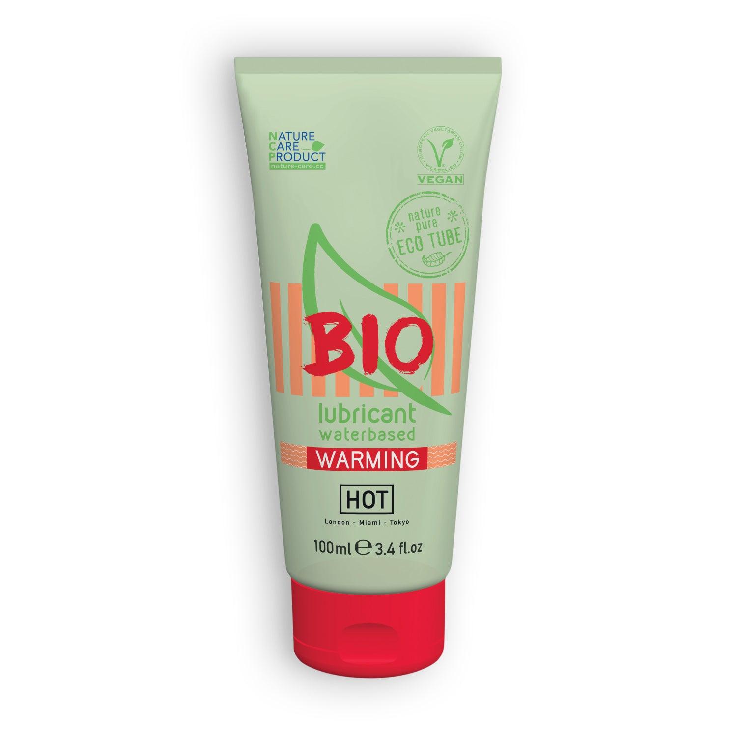 Lubrifiant BIO pe baza de apa, cu efect de incalzire, Vegan & Eco-Friendly, HOT™, 100 ml - Amoroso