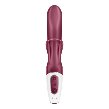 Vibrator Iepure cu Stimulare Duala, Placeri Supreme, Satisfyer, Rosu - Amoroso