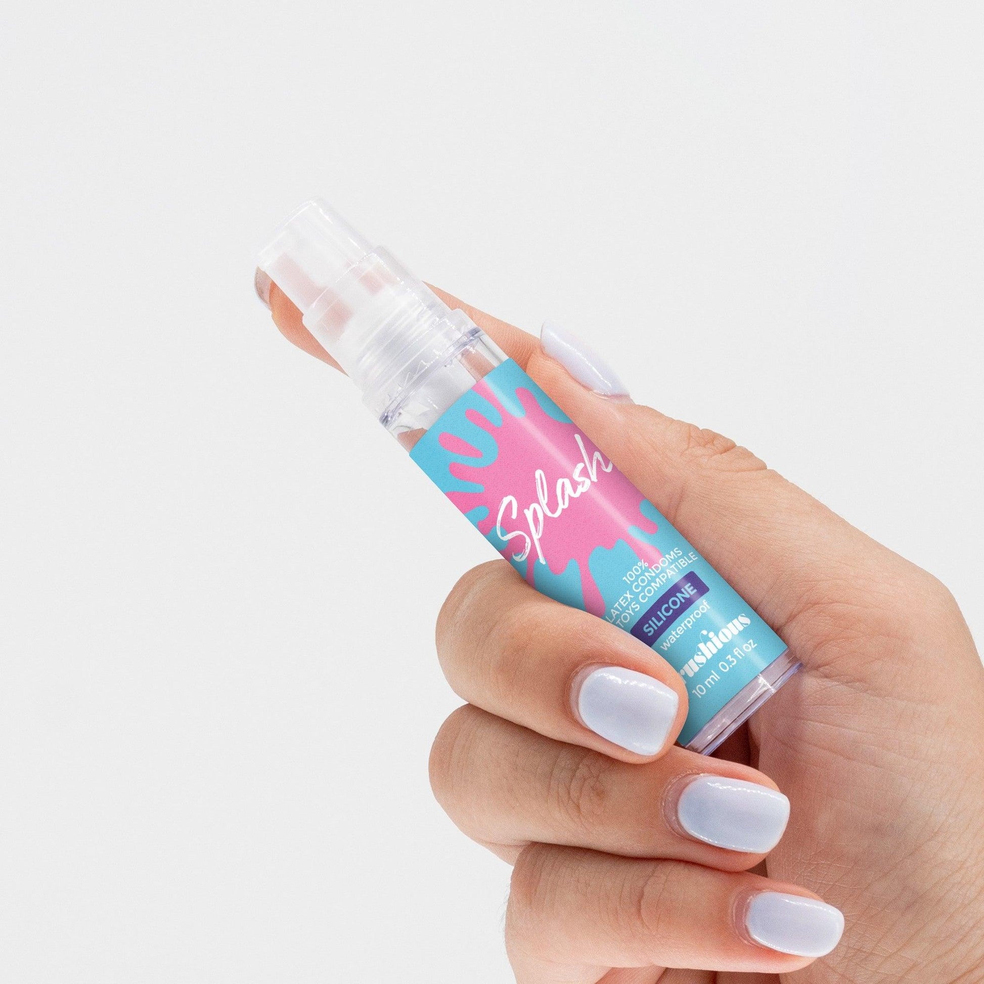 Lubrifiant Silicone Premium, Compatibil cu Jucarii, Rezistent la Apa, Crushious Splash, 10ml - Amoroso