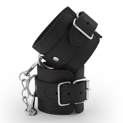 Catuse BDSM din Piele Ecologica "Bondage Love", Eleganta si Control in Momentele Intime, Crushious, Negru - Amoroso