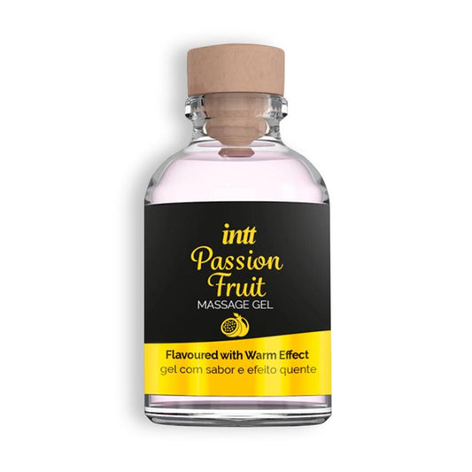Gel de Masaj Comestibil cu Efect de Incalzire, Aroma Exotica de Fructul Pasiunii, Intt Passion Fruit, 30 ml - Amoroso