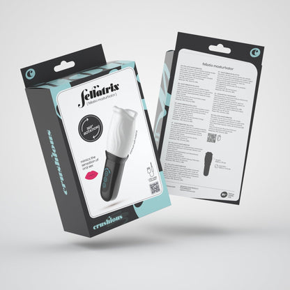 Masturbator cu Efect de Sex Oral, 360° Rotire, 3 Viteze si 4 Modele, Reincarcabil USB, Alb/ Negru - Amoroso