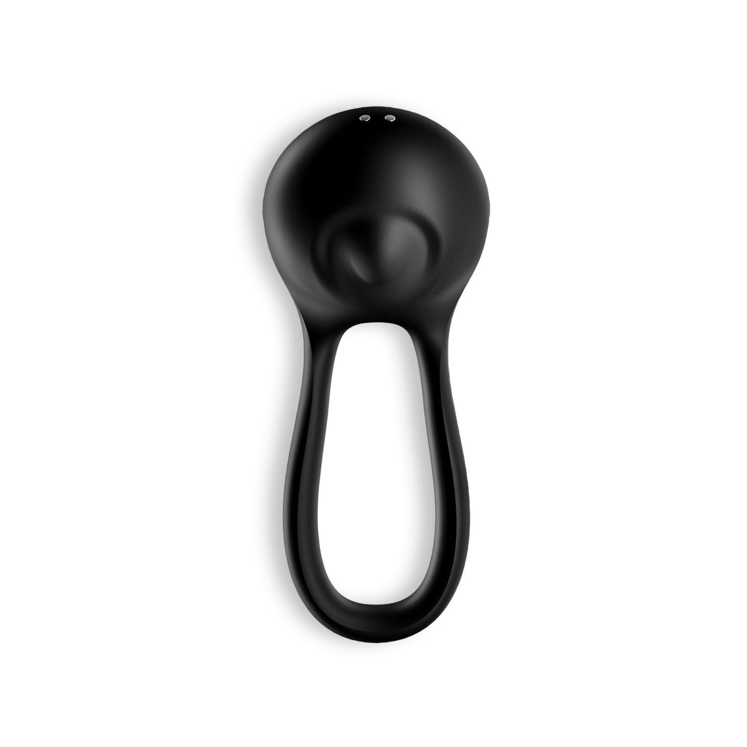 Inel Vibrator Majestic Duo Elegant, pentru Placeri Incomparabile, Satisfyer, Negru - Amoroso