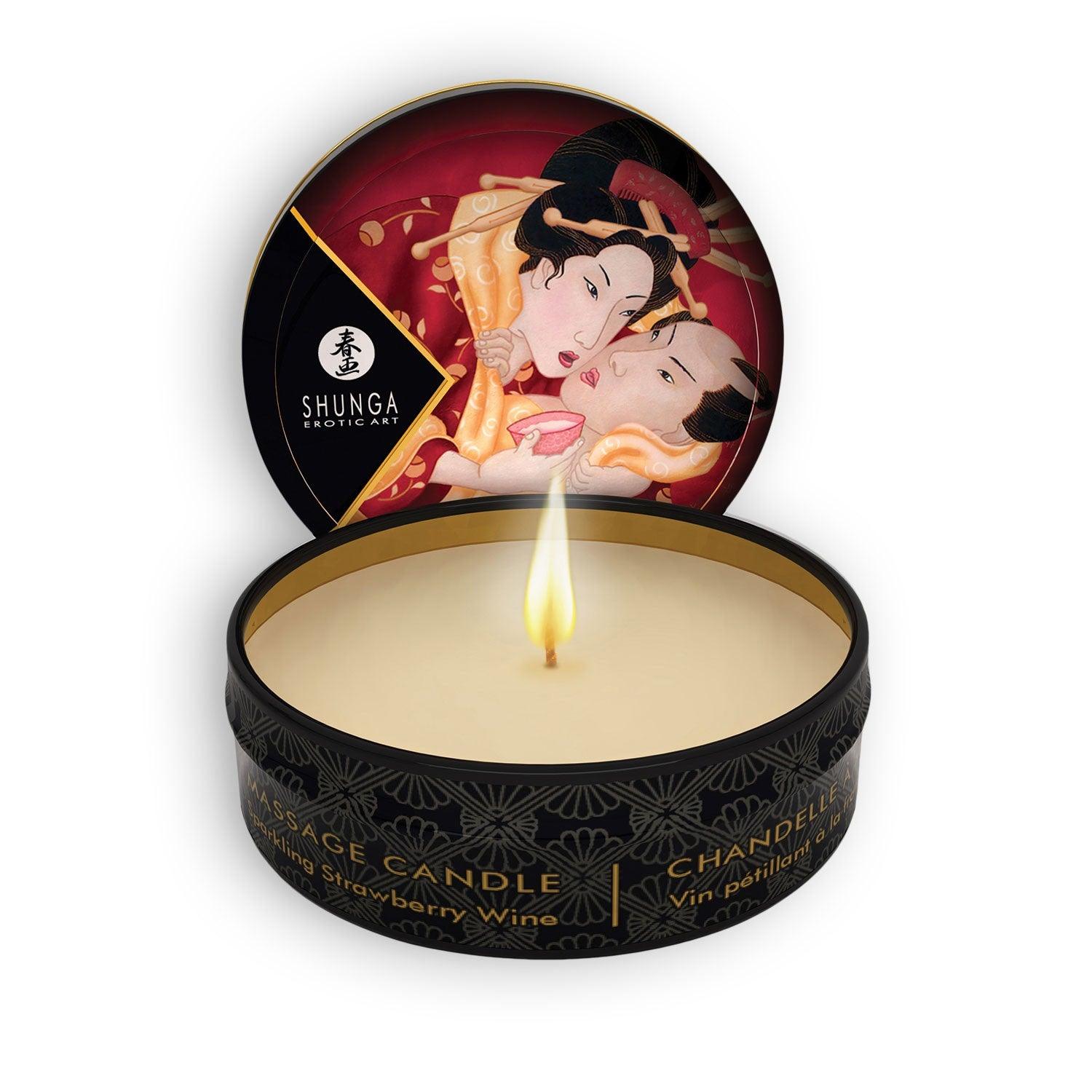 Lumanare parfumata Vanilla Fetish, pentru masaj, cu efect afrodisiac, aroma vanilie, Shunga Erotic Art,30 ml - Amoroso