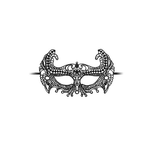 Masca de Dantela Empress, Eleganta si Mister, Evenimente Speciale, Negru - Amoroso