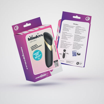 Vibrator Bullet Reincarcabil, Putere, Eleganta si Placere Discreta, Crushious, Negru - Amoroso