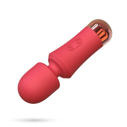 Mini Vibrator Wand Reincarcabil, Masaj si Relaxare Discreta, Crushious Wanda, Rosu - Amoroso