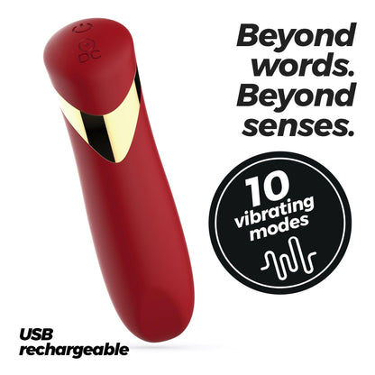 Vibrator Bullet Reincarcabil, Putere, Eleganta si Placere Discreta, Crushious, Rosu - Amoroso