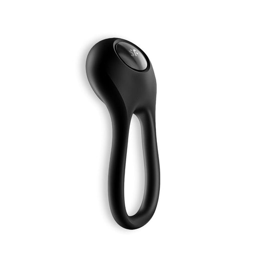Inel Vibrator Majestic Duo Elegant, pentru Placeri Incomparabile, Satisfyer, Negru - Amoroso