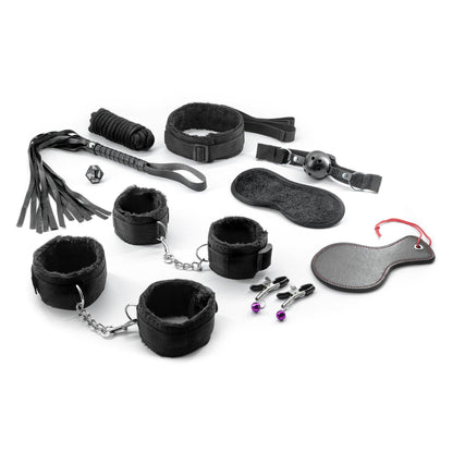 Kit Bondage 11 Piese Master Commander, pentru Aventuri BDSM Complete, Crushious, Negru - Amoroso
